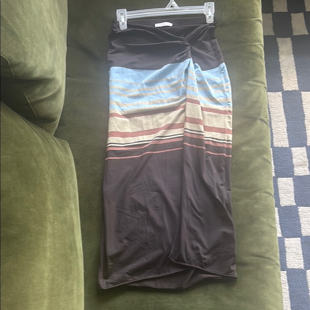 Ramy Brook Blue and Brown Swim Coverup